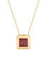 Atelier Liya Square Garnet Necklace - Garnet - Thumbnail 1