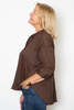 SBJ Austin Mercy Top - Chocolate/Textured White - Thumbnail 7