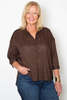 SBJ Austin Mercy Top - Chocolate/Textured White - Thumbnail 9