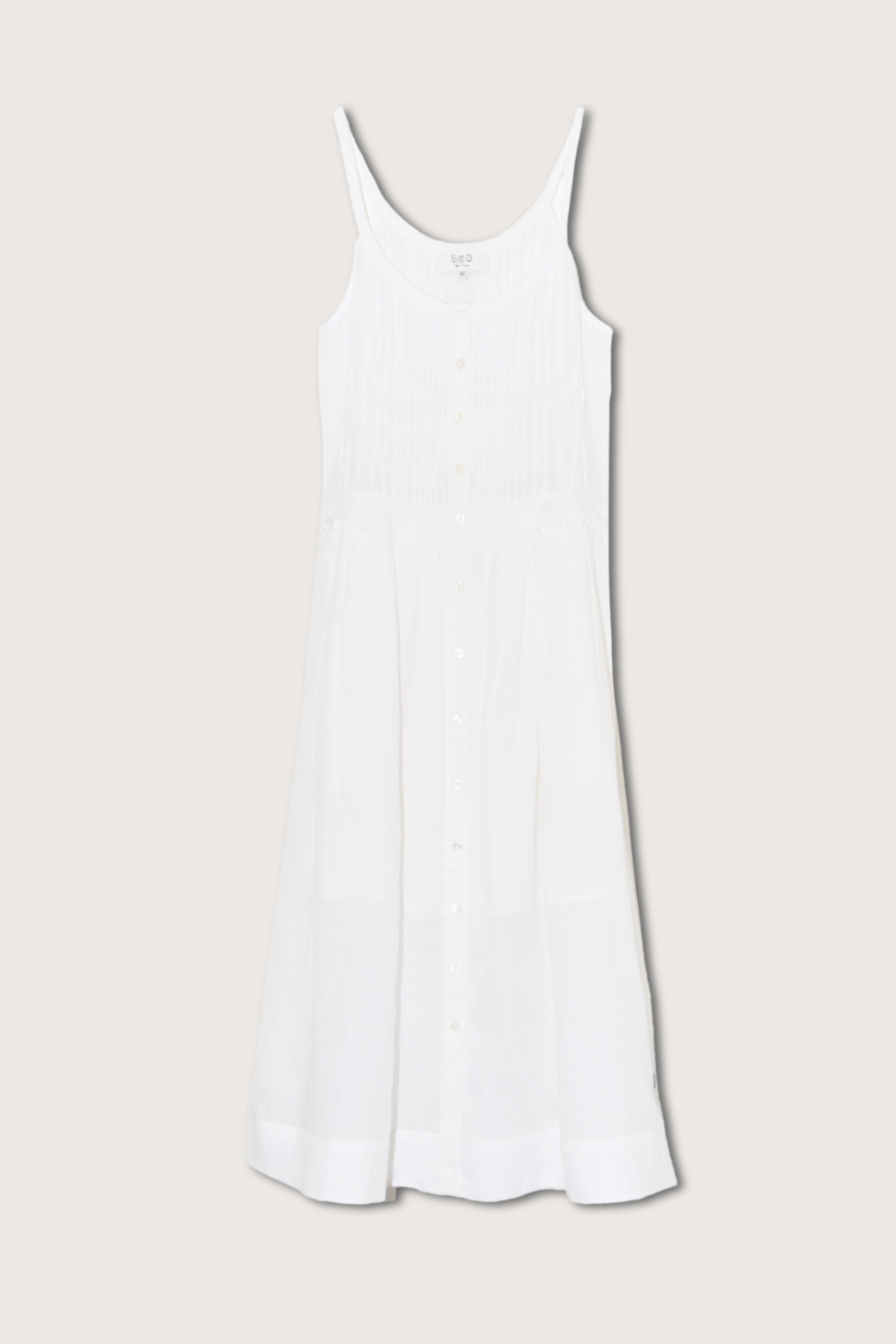 ★SEA NY★ Zora の半袖ドレス ホワイト★送関込 Sea NY Zora Tank Button Down Dress - Pearl | Garmentory