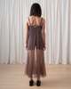 Ali Golden Paneled Mesh Dress - Taupe - Thumbnail 7