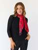 Lindsay Nicholas New York Melbourne Scarlet Burst Silk Scarf - Thumbnail 1