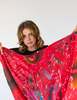 Lindsay Nicholas New York Melbourne Scarlet Burst Silk Scarf - Thumbnail 5