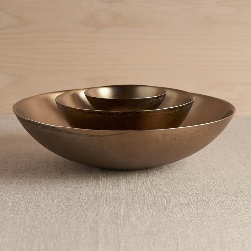 The Collective Home Antique Brass Bowls - Set of 3