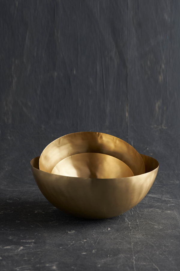 The Collective Home Artisan Brass Bowls - Set of 3