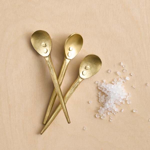 The Collective Home Forge Brass Mini Spoons Set of 3