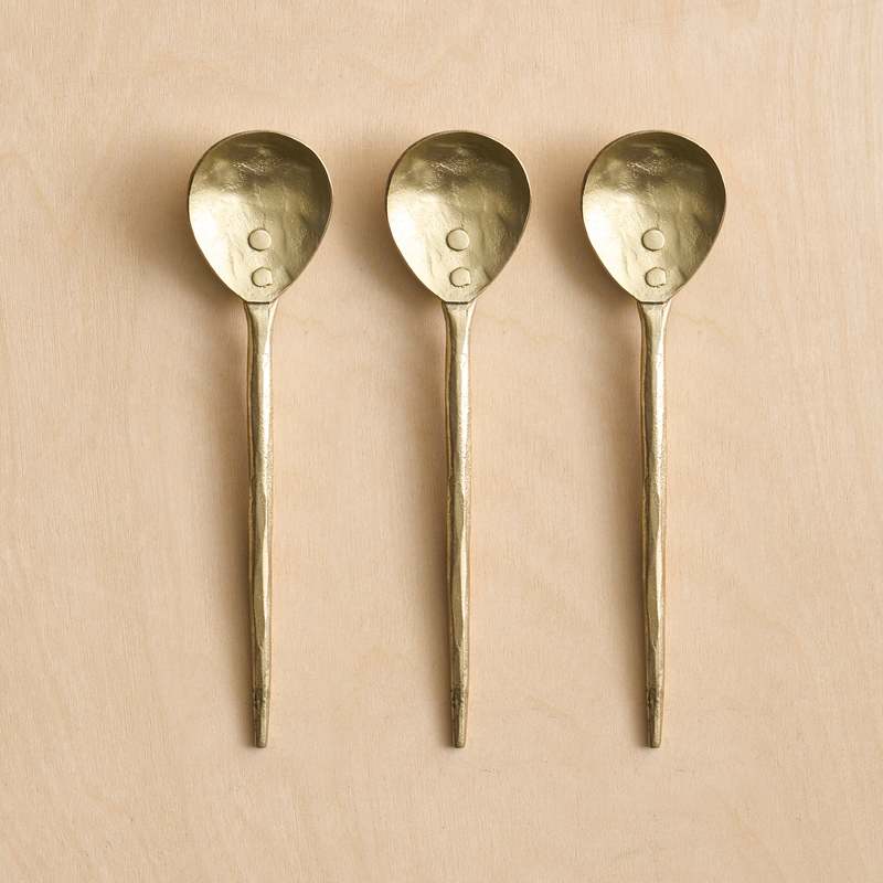 The Collective Home Forge Brass Small Spoons - Set of 3