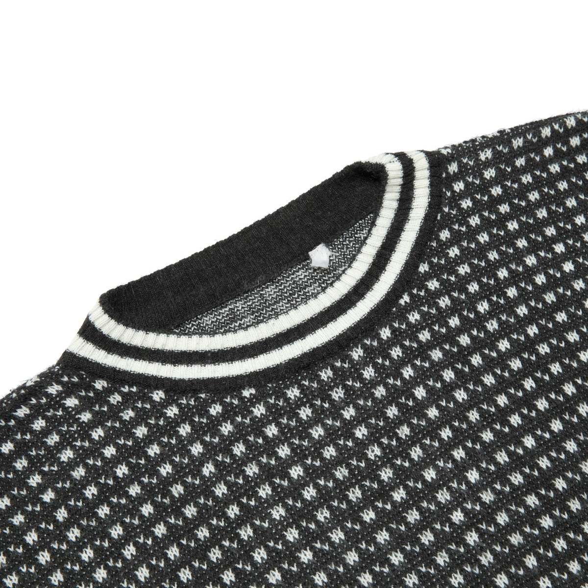 Jacquard Double Knit Jumper - Black - Image 2 of 5
