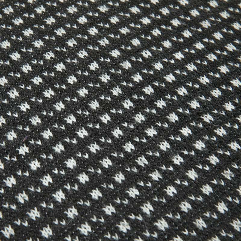 Jacquard Double Knit Jumper - Black