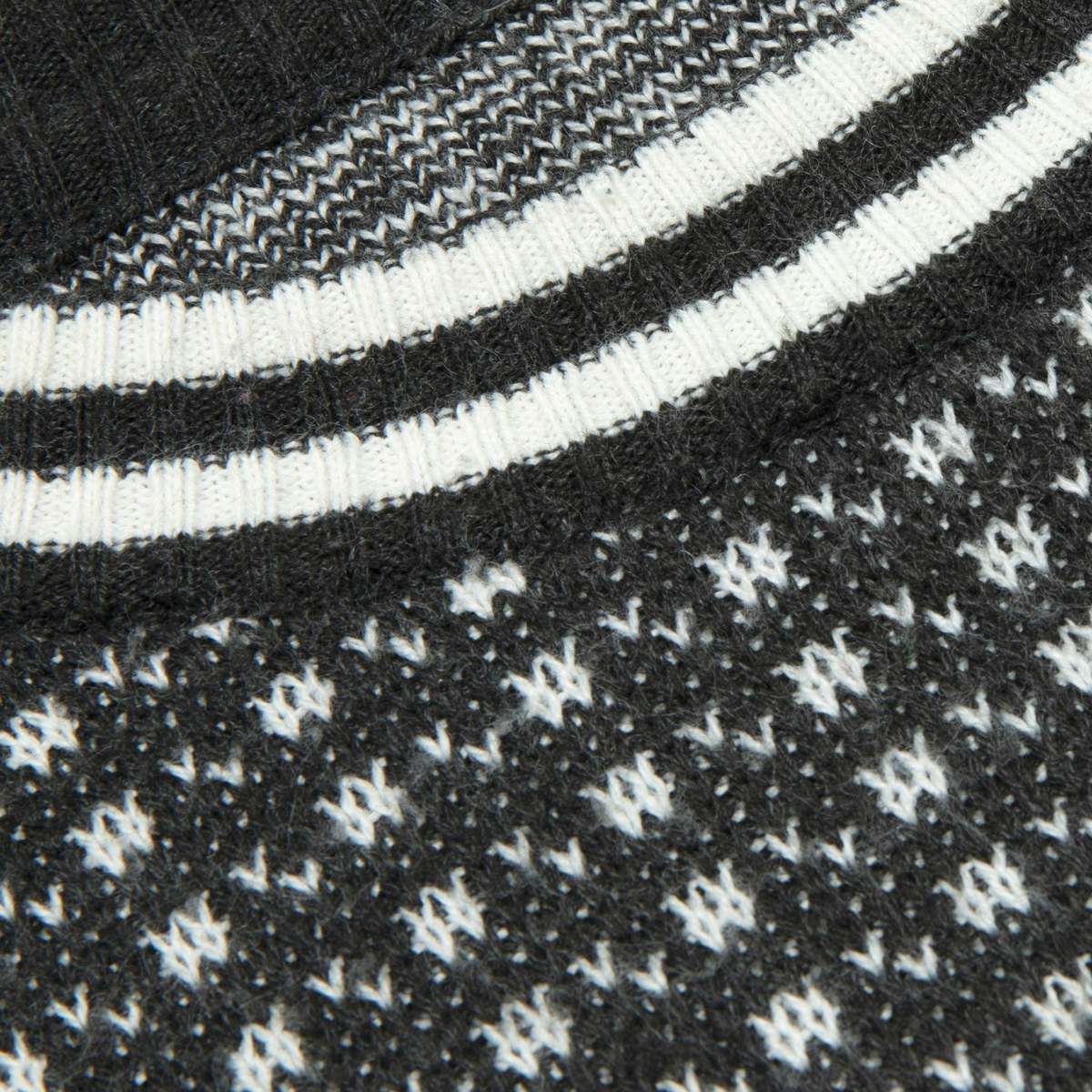 Jacquard Double Knit Jumper - Black - Image 4 of 5