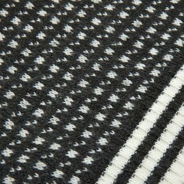 Jacquard Double Knit Jumper - Black