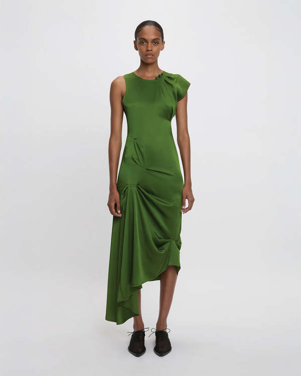 slim fit dress slacks Cecilia Cowl Neck Drape Back Maxi Dress Emerald– Selfie Leslie main image 1