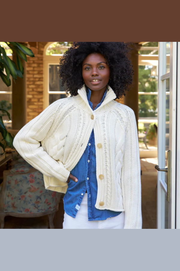 Frank & Eileen Mini Cotswolds Cardigan - Ivory
