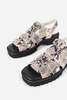 "INTENTIONALLY __________." Haddie Snakeskin Dad Sandal - Black/White - Thumbnail 4