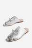 "INTENTIONALLY __________." Palace Square Toe Flat - Mercury - Thumbnail 1