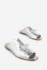 "INTENTIONALLY __________." Palace Square Toe Flat - Mercury - Thumbnail 3
