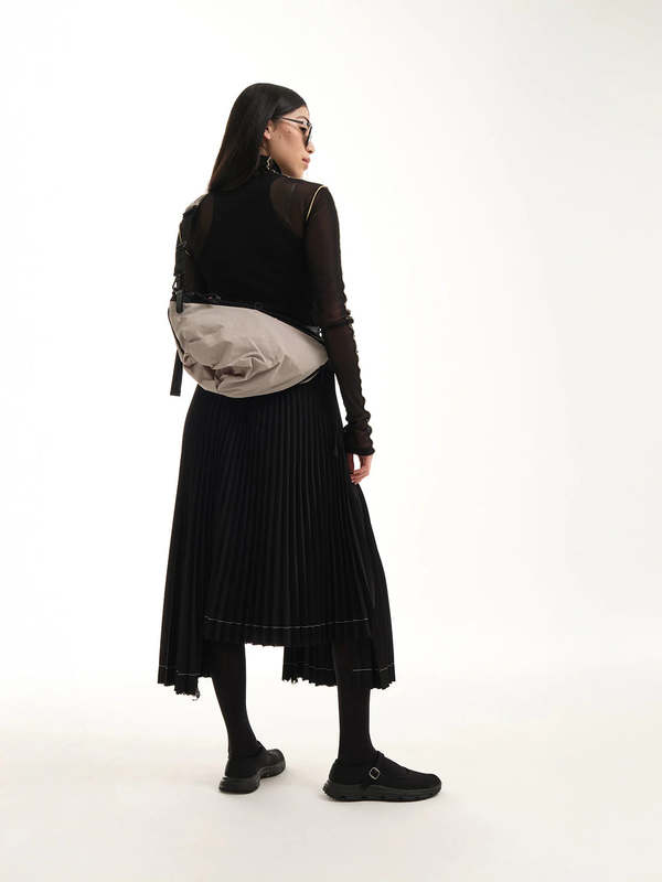 Cte & Ciel Orne Smooth Crossbody Bag - Black & Sand