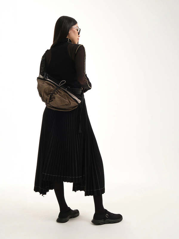 Cte & Ciel Orne Smooth Crossbody Bag - Black & Sand