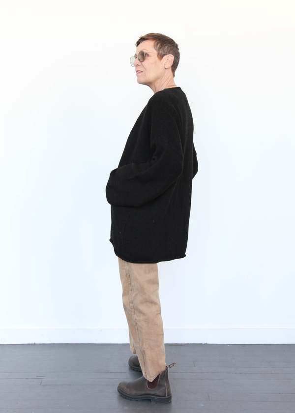 Lauren Manoogian Open Cardigan - Black Melange Lauren Manoogian Open Cardigan - Black Melange