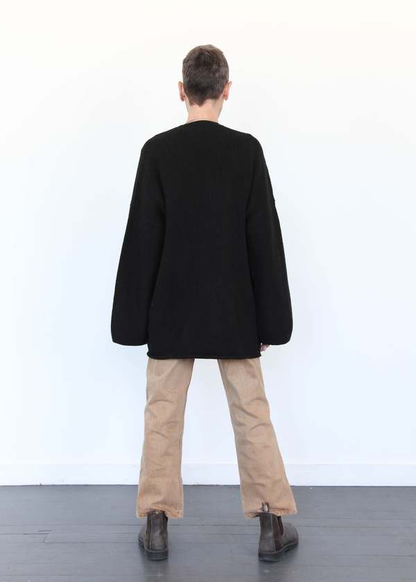 Lauren Manoogian Open Cardigan - Black Melange Lauren Manoogian Open Cardigan - Black Melange