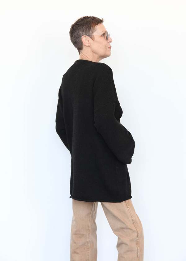 Lauren Manoogian Open Cardigan - Black Melange Lauren Manoogian Open Cardigan - Black Melange