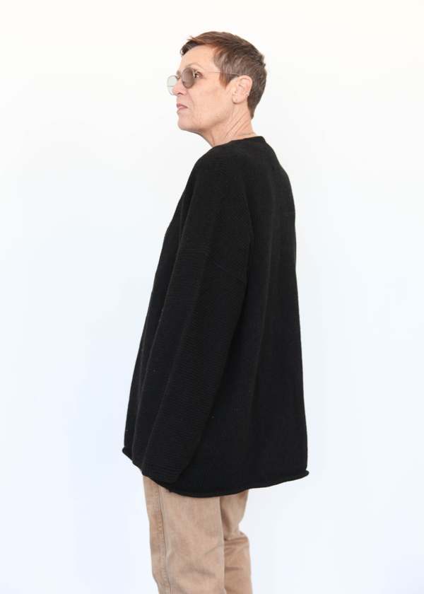 Lauren Manoogian Open Cardigan - Black Melange Lauren Manoogian Open Cardigan - Black Melange