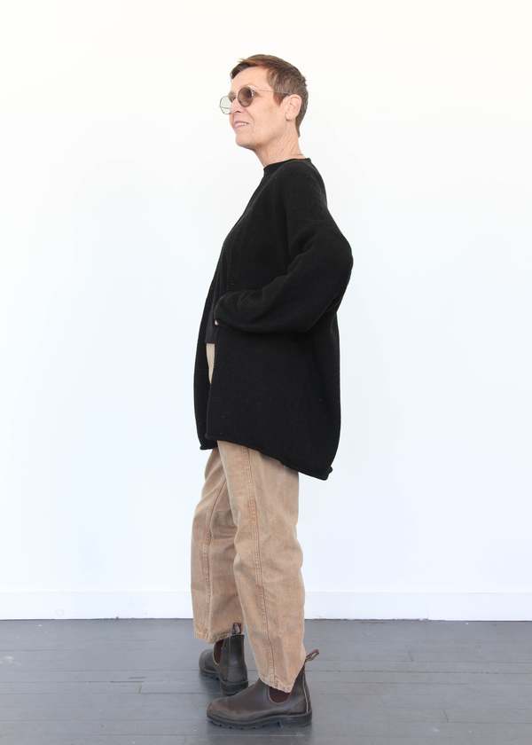 Lauren Manoogian Open Cardigan - Black Melange Lauren Manoogian Open Cardigan - Black Melange