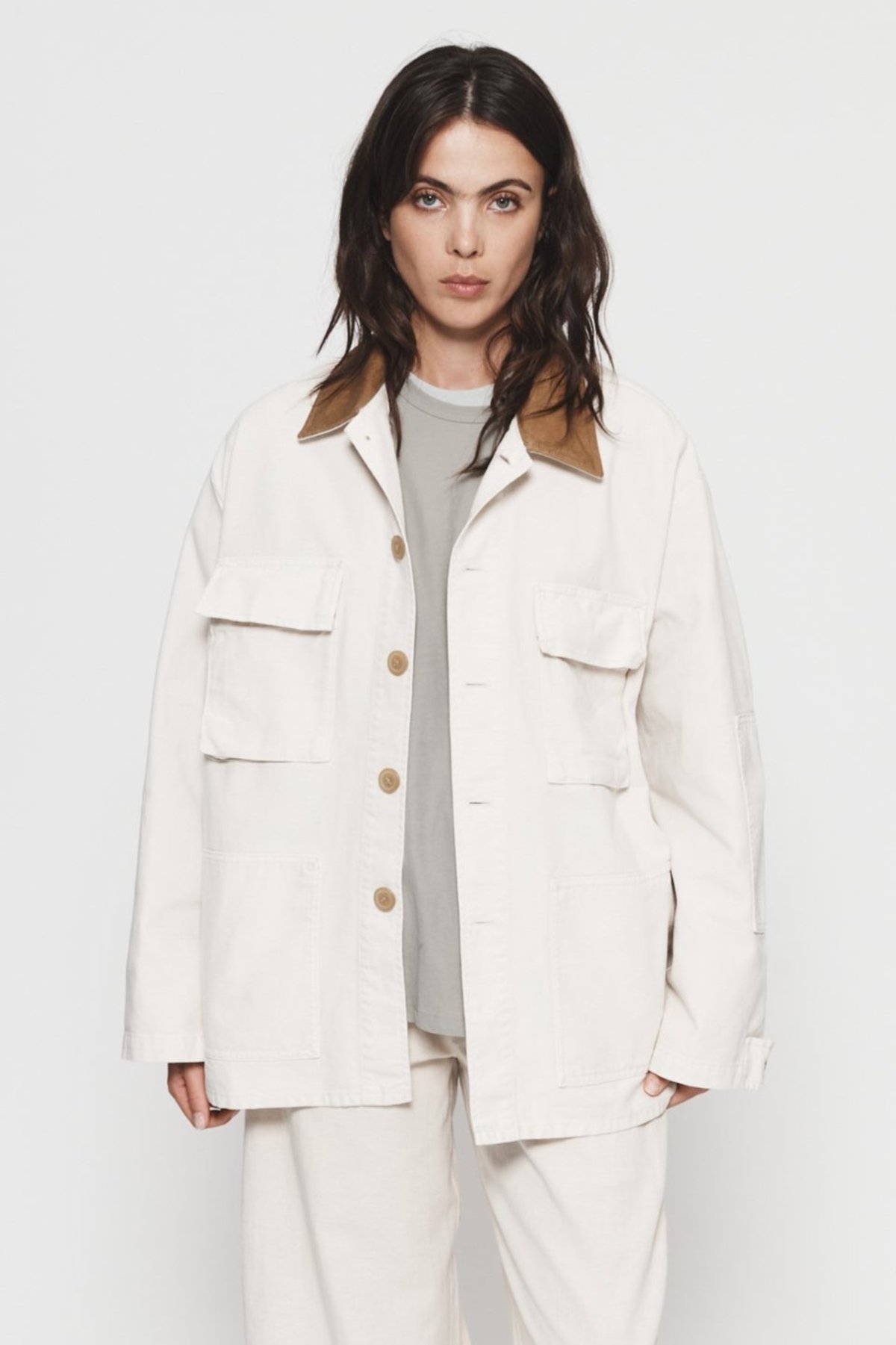 ジャケット 6397 Barn ivory jacket in cotton 6397 Barn ivory jacket in cotton | TheDoubleF