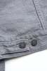 Pure Blue Japan 6221-GRY Men's Woven Sashiko Type 3 Jacket - Gray × Black - Thumbnail 11