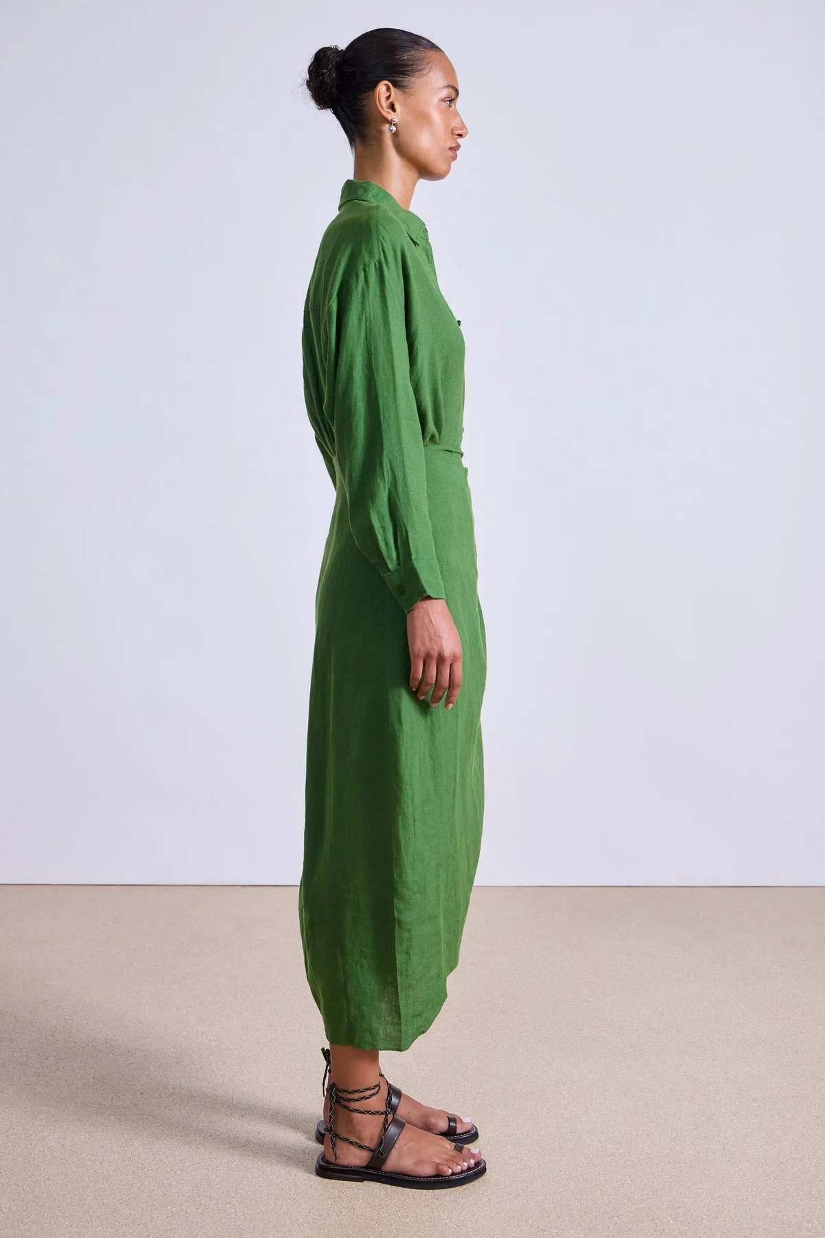Alessandra Sarong Shirt Dress Black main image 1