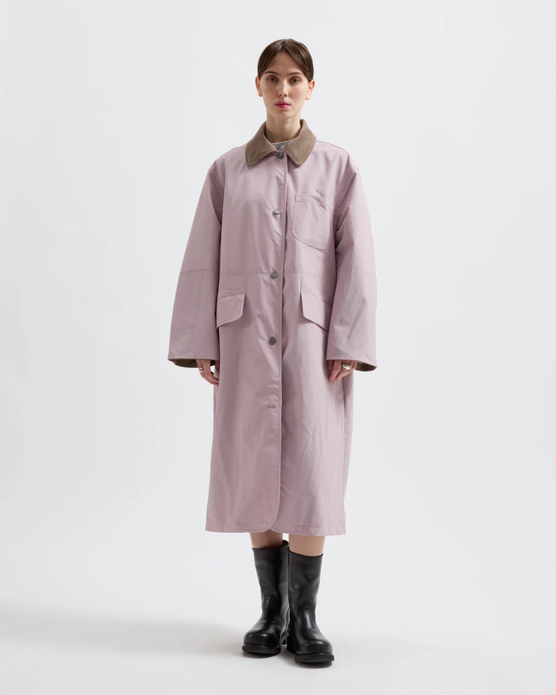 BRIXTOL TEXTILES Manteau Joan Jet - Rose Poudré | Garmentory