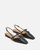 Flattered Josefin Lizzard Leather Flats - Black - Thumbnail 1
