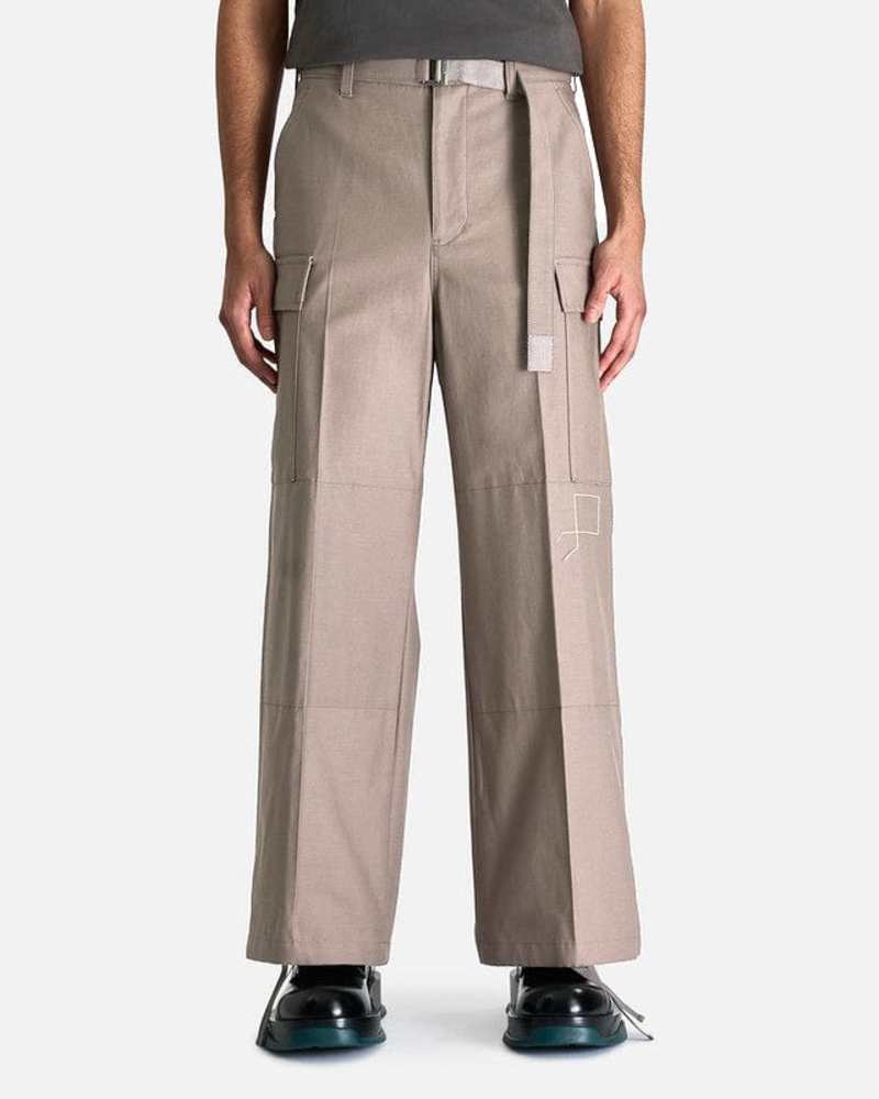 パンツ wtaps 25AW COTTON BACKSATIN BEIGE LARGE sacai WTAPS Cotton Back Satin Pants - Beige | Garmentory