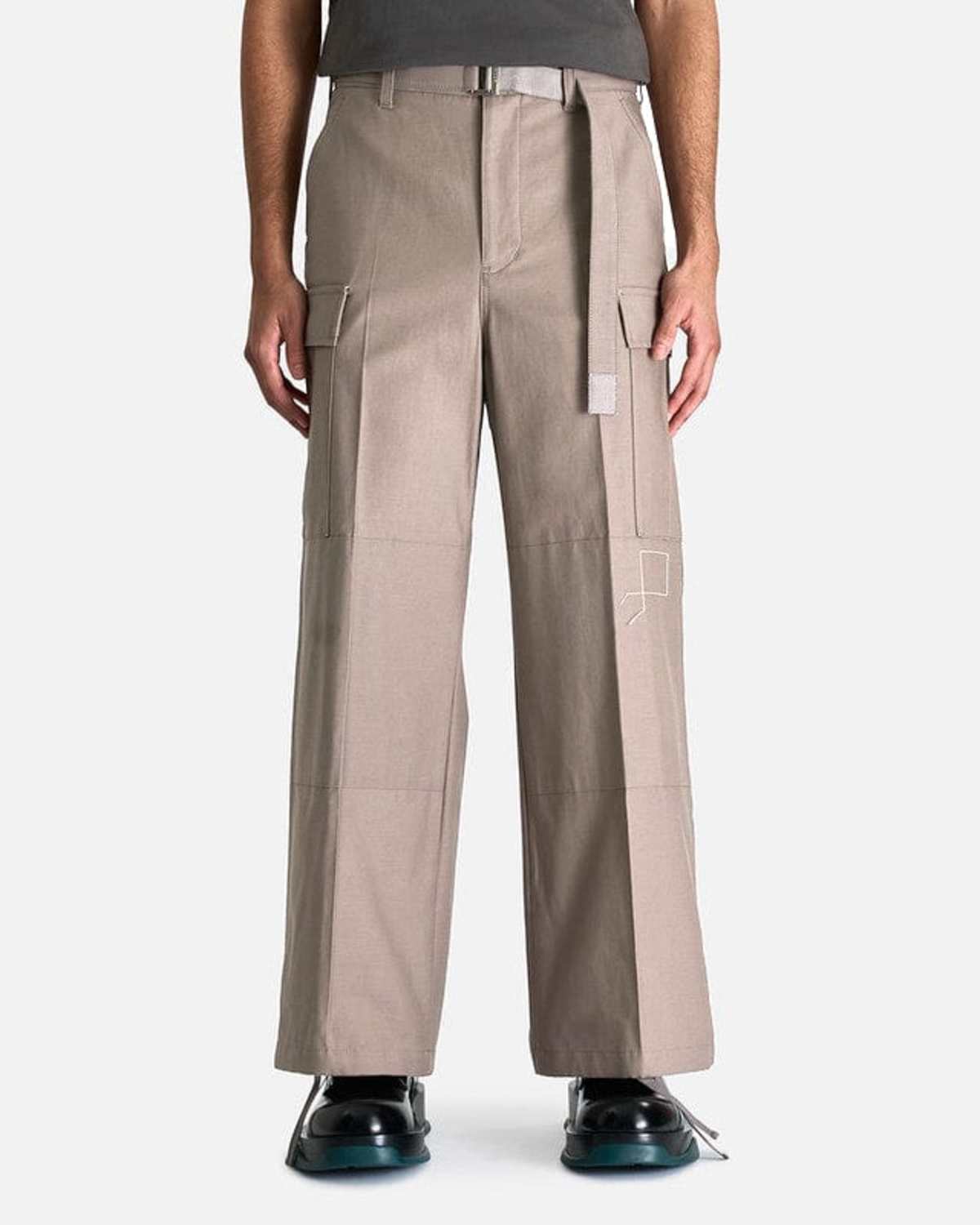 Sacai Pleated Striped Chiffon-trimmed Cotton-blend Poplin Maxi 