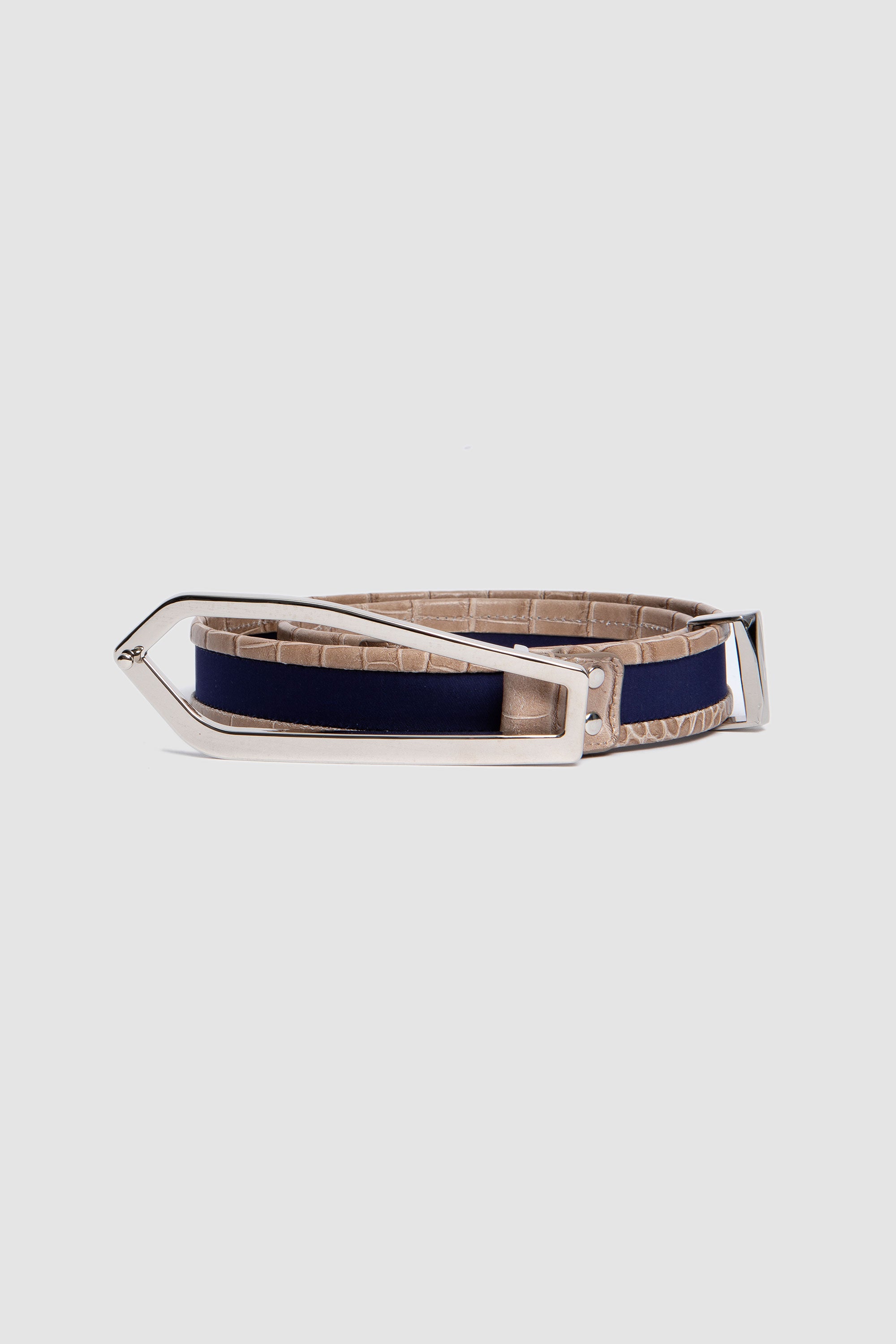 Kiko Kostadinov Alec Belt - Navy Blue/Green Khaki | Garmentory