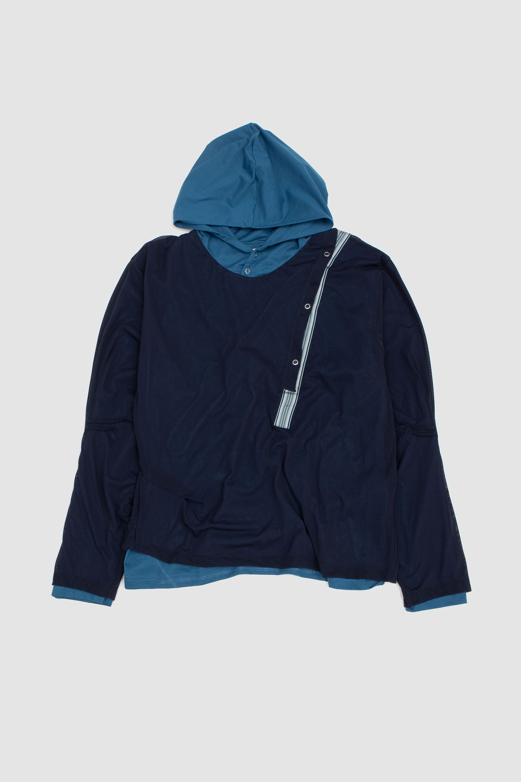 Kiko Kostadinov Inex Hooded Top - Blue/Navy | Garmentory