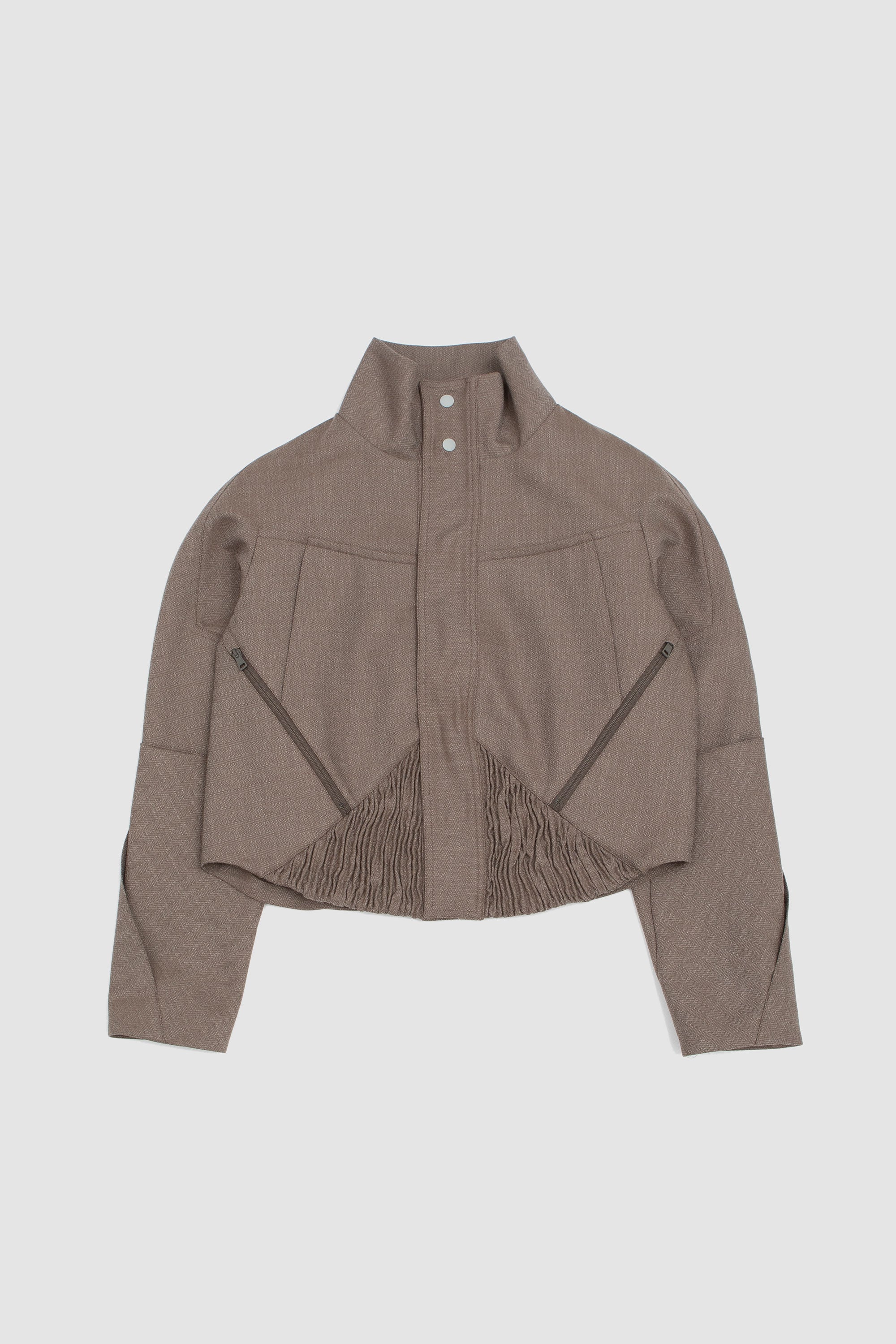 Kiko Kostadinov Zafar Cropped Jacket - Brown Oak | Garmentory