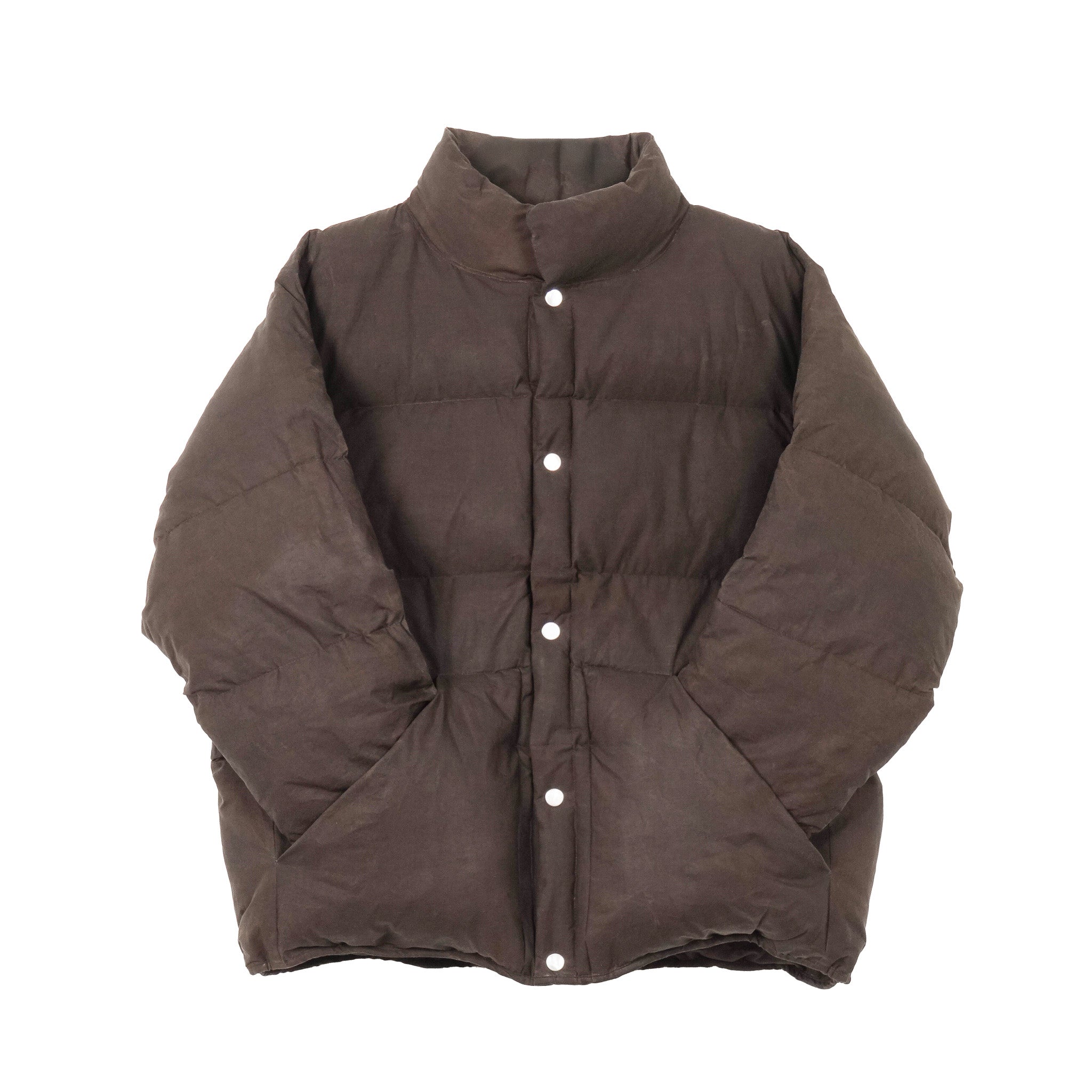 OLDERBROTHER Waxed Puff Coat 2025 美品 Olderbrother Waxed Puff Coat - Charred Brown | Garmentory