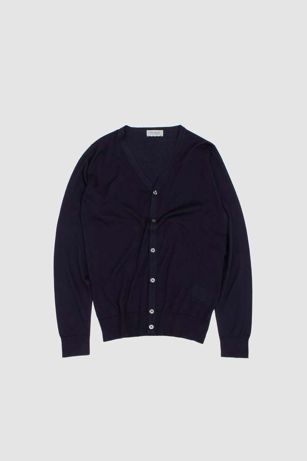 John Smedley Whitchurch Cardigan - Navy | Garmentory