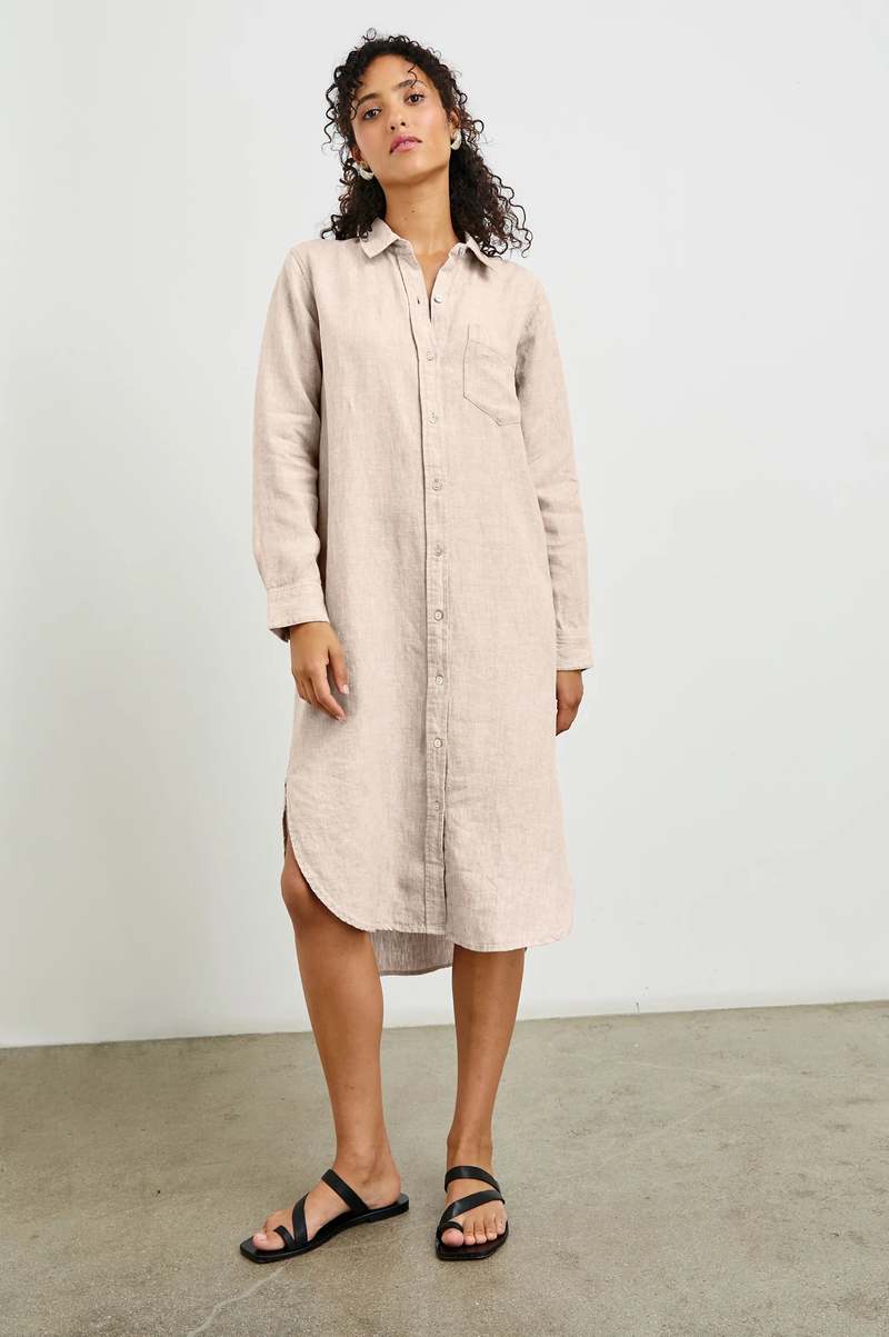 Rails Val Shirt Dress - Heathered Flax
