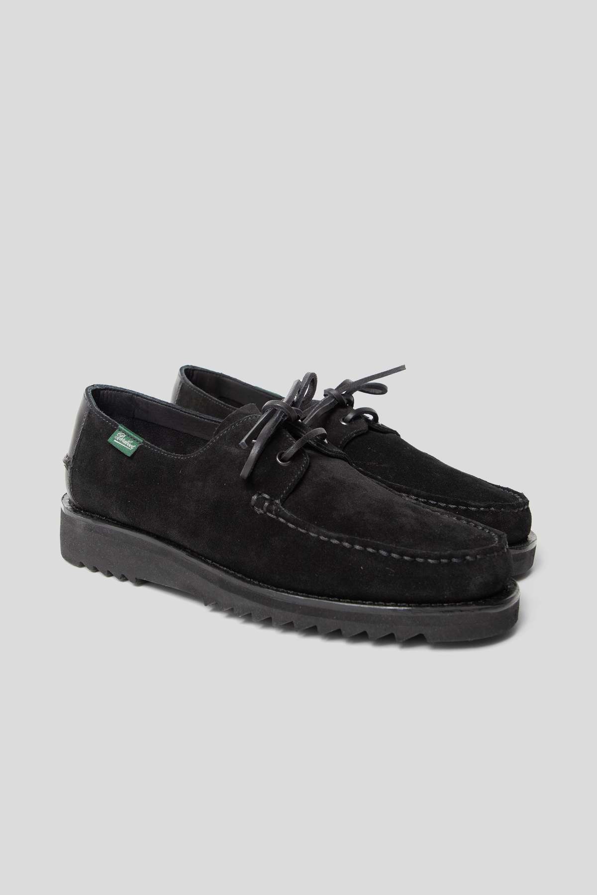 Kaptain Sunshine x Paraboot Domingue Suede Moccasin - Black