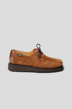 Kaptain Sunshine x Paraboot Domingue Suede Moccasin - Camel