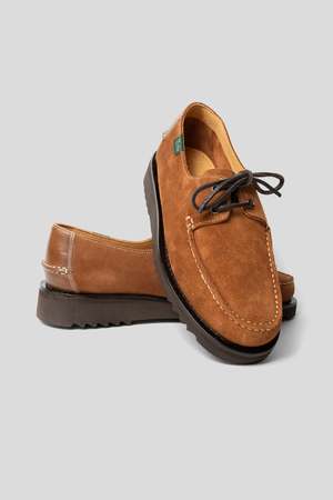 Kaptain Sunshine x Paraboot Domingue Suede Moccasin - Camel