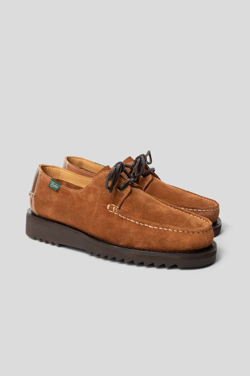 Kaptain Sunshine x Paraboot Domingue Suede Moccasin - Camel