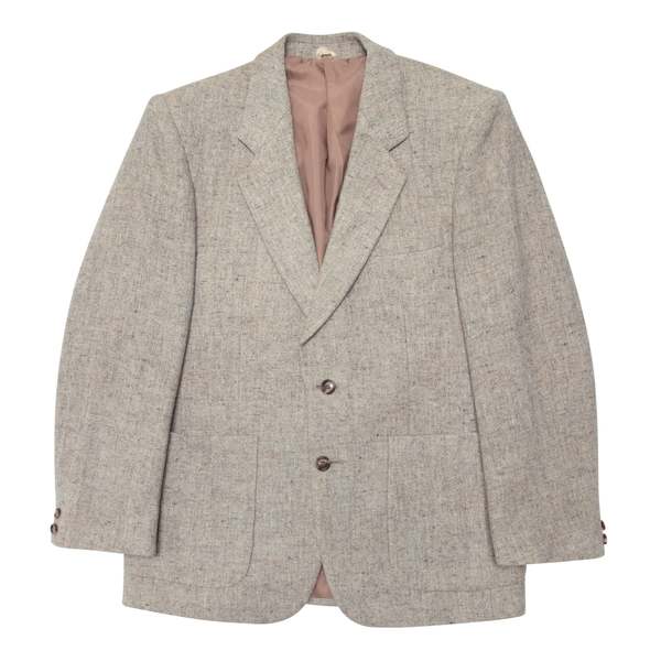 Lubiani Lambswool Basket Weave Blazer - Beige