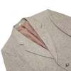 Lubiani Lambswool Basket Weave Blazer - Beige - Thumbnail 2