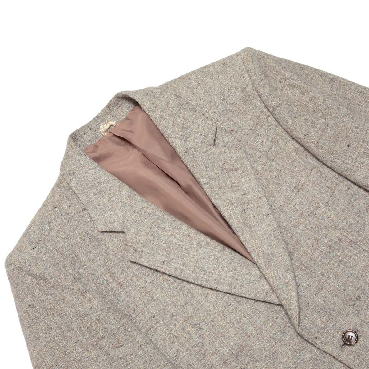 Lubiani Lambswool Basket Weave Blazer - Beige - Image 2 of 10