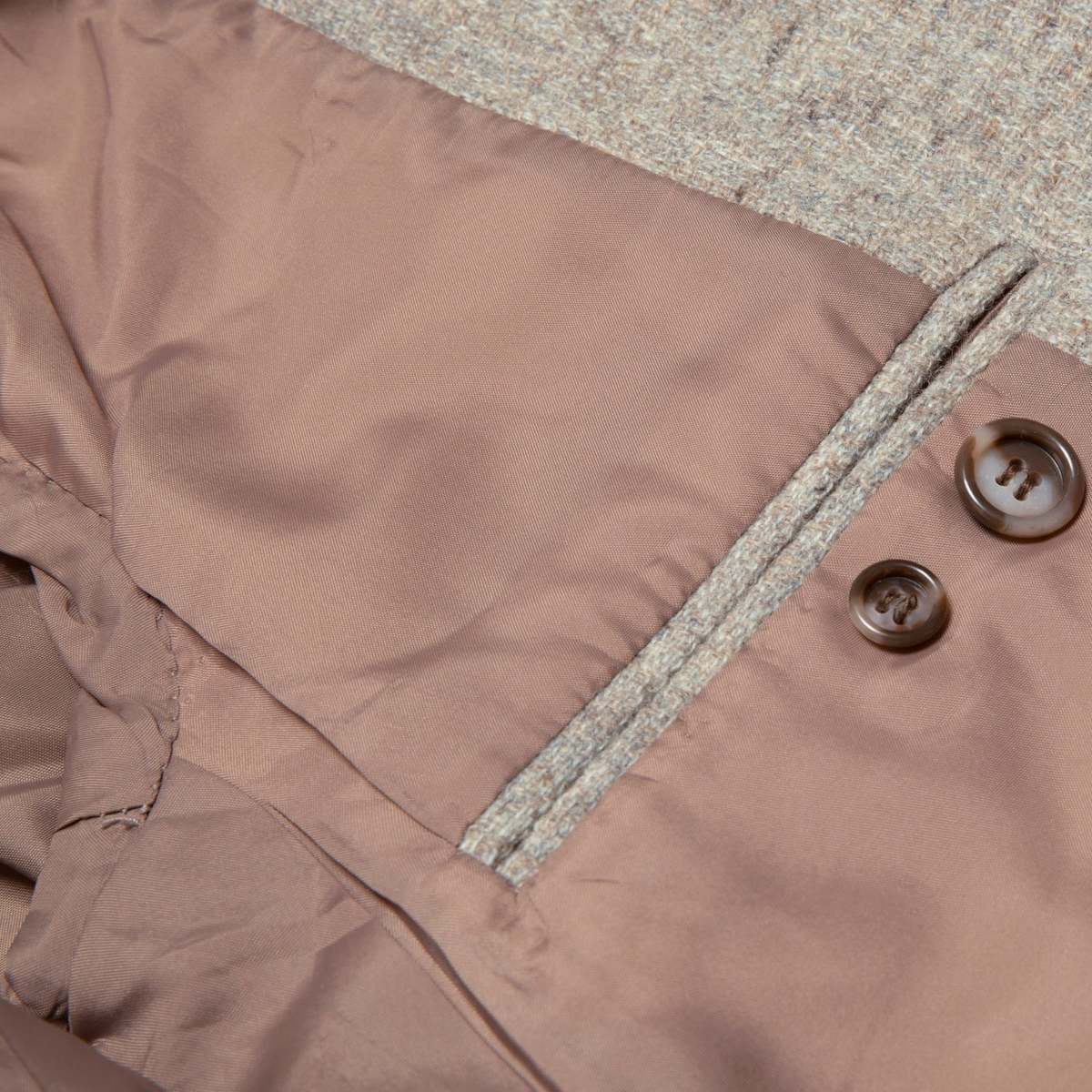 Lubiani Lambswool Basket Weave Blazer - Beige - Image 3 of 10