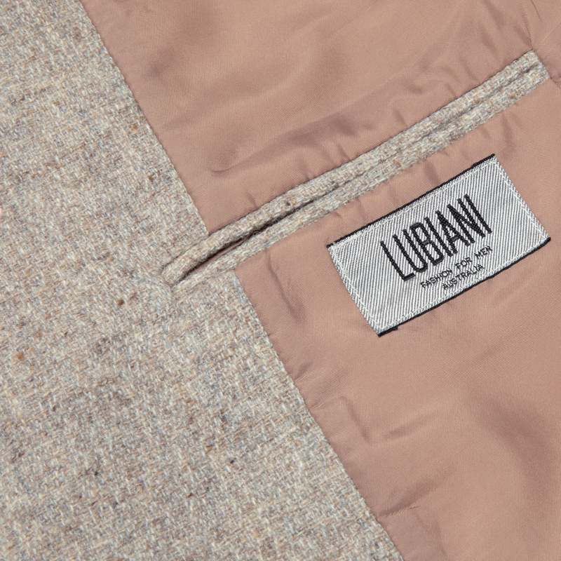 Lubiani Lambswool Basket Weave Blazer - Beige