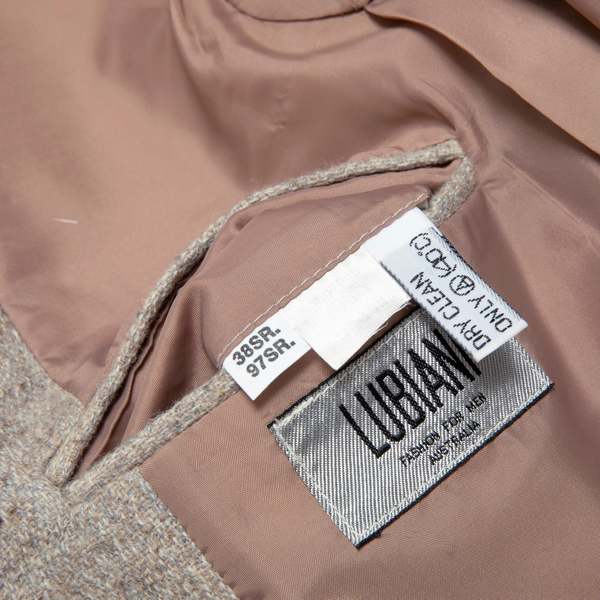 Lubiani Lambswool Basket Weave Blazer - Beige